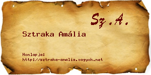 Sztraka Amália névjegykártya